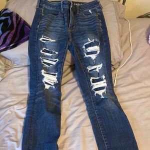 American eagle ripped jeans; size 2; $20
